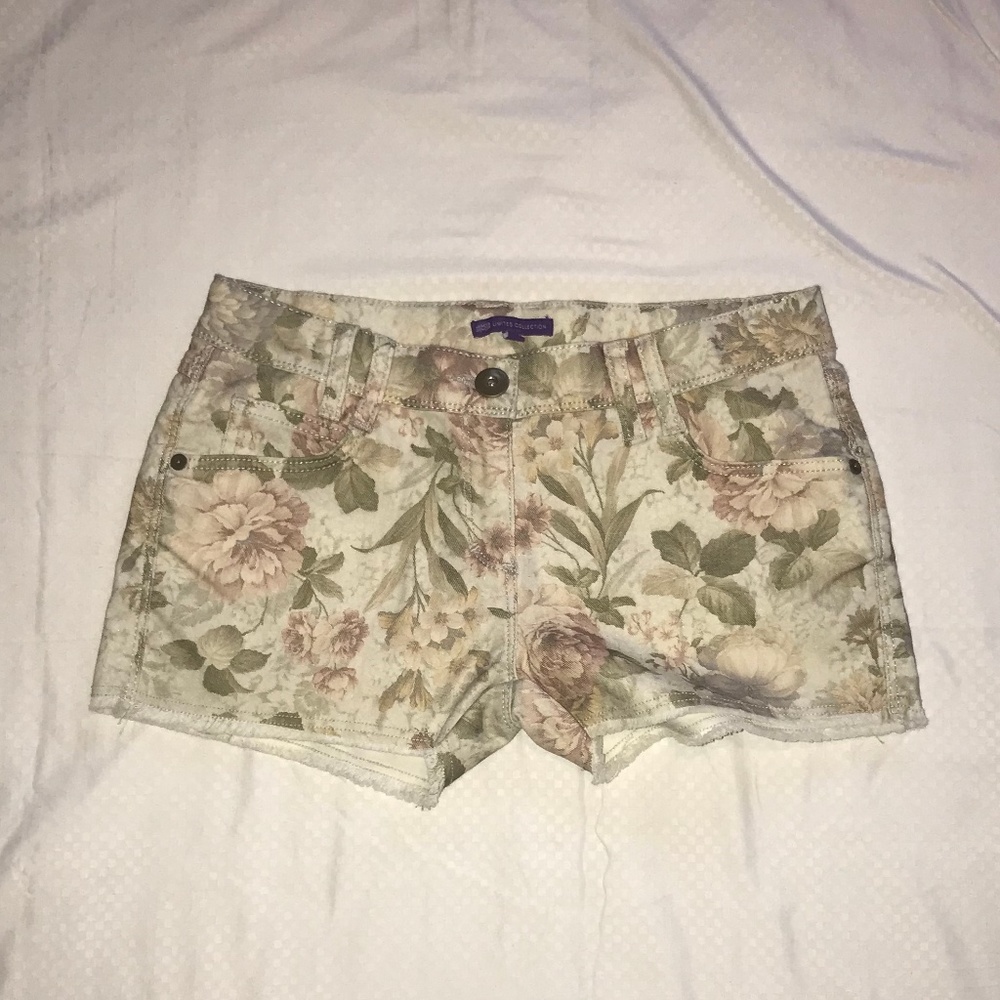 Floral Denim Shorts